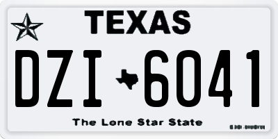 TX license plate DZI6041