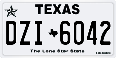 TX license plate DZI6042