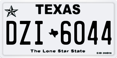 TX license plate DZI6044