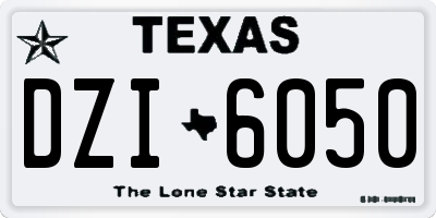 TX license plate DZI6050