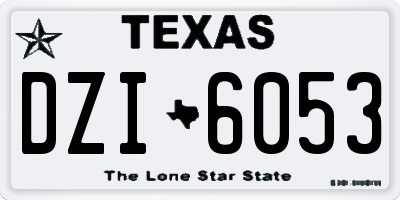TX license plate DZI6053