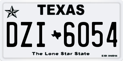 TX license plate DZI6054