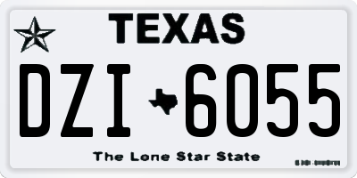 TX license plate DZI6055