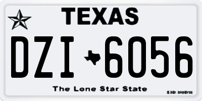 TX license plate DZI6056