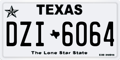TX license plate DZI6064