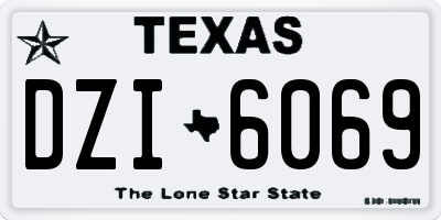 TX license plate DZI6069