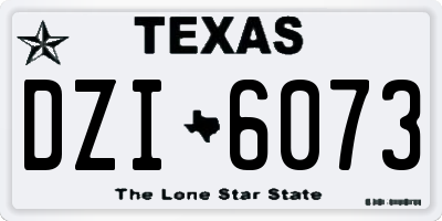 TX license plate DZI6073