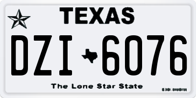TX license plate DZI6076