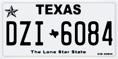 TX license plate DZI6084