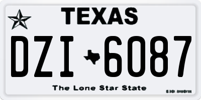 TX license plate DZI6087