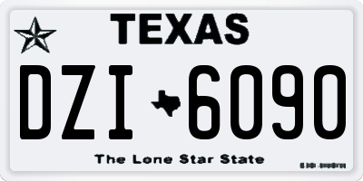 TX license plate DZI6090