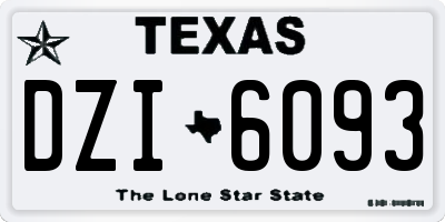 TX license plate DZI6093