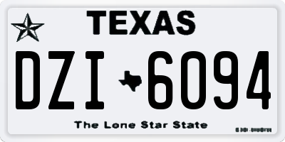 TX license plate DZI6094