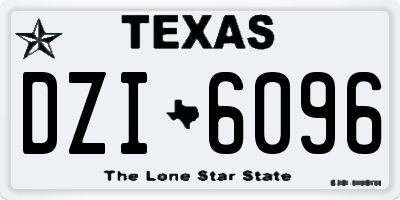 TX license plate DZI6096