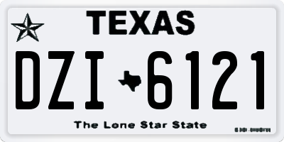 TX license plate DZI6121