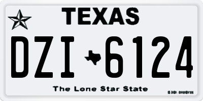 TX license plate DZI6124