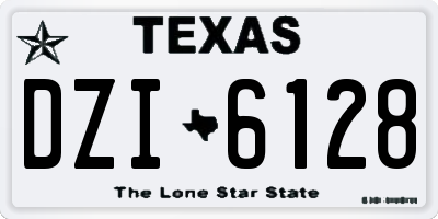 TX license plate DZI6128