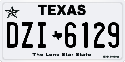 TX license plate DZI6129