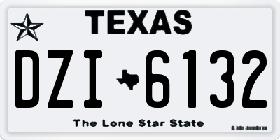 TX license plate DZI6132