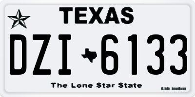 TX license plate DZI6133