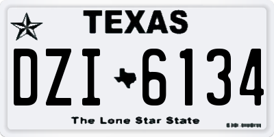 TX license plate DZI6134