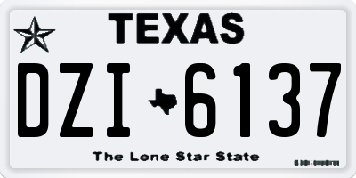 TX license plate DZI6137