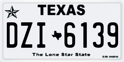 TX license plate DZI6139