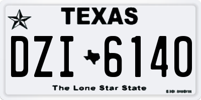 TX license plate DZI6140