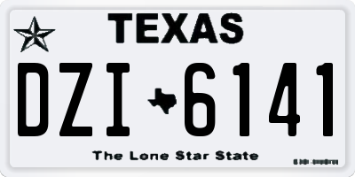 TX license plate DZI6141