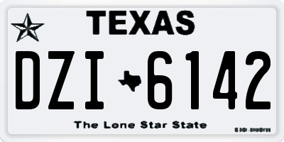 TX license plate DZI6142