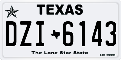 TX license plate DZI6143