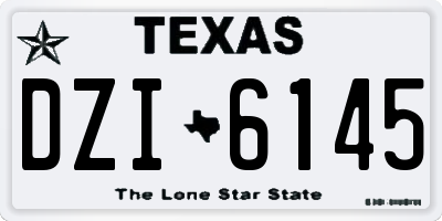 TX license plate DZI6145