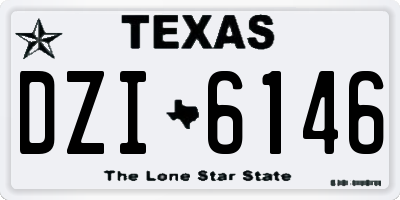 TX license plate DZI6146