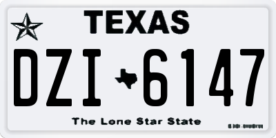 TX license plate DZI6147