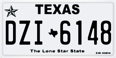 TX license plate DZI6148