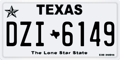TX license plate DZI6149