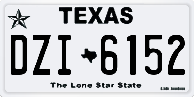 TX license plate DZI6152