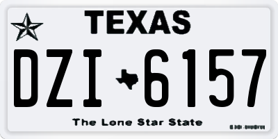 TX license plate DZI6157