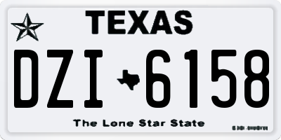 TX license plate DZI6158