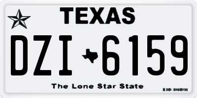 TX license plate DZI6159