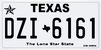 TX license plate DZI6161