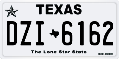 TX license plate DZI6162