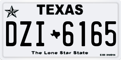 TX license plate DZI6165