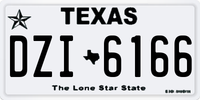 TX license plate DZI6166