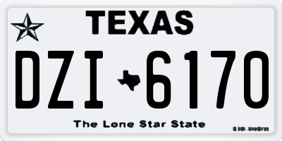 TX license plate DZI6170