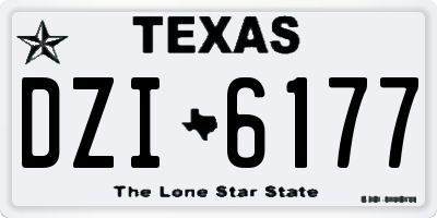 TX license plate DZI6177