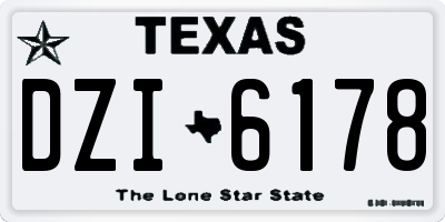 TX license plate DZI6178