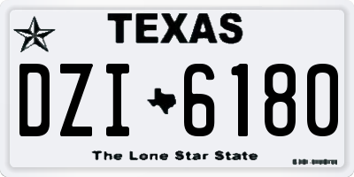 TX license plate DZI6180