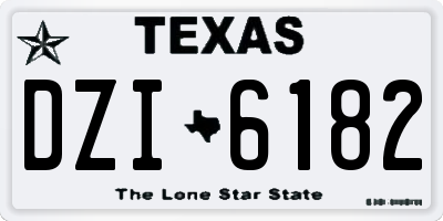 TX license plate DZI6182