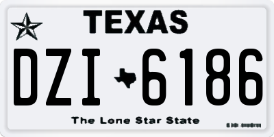 TX license plate DZI6186